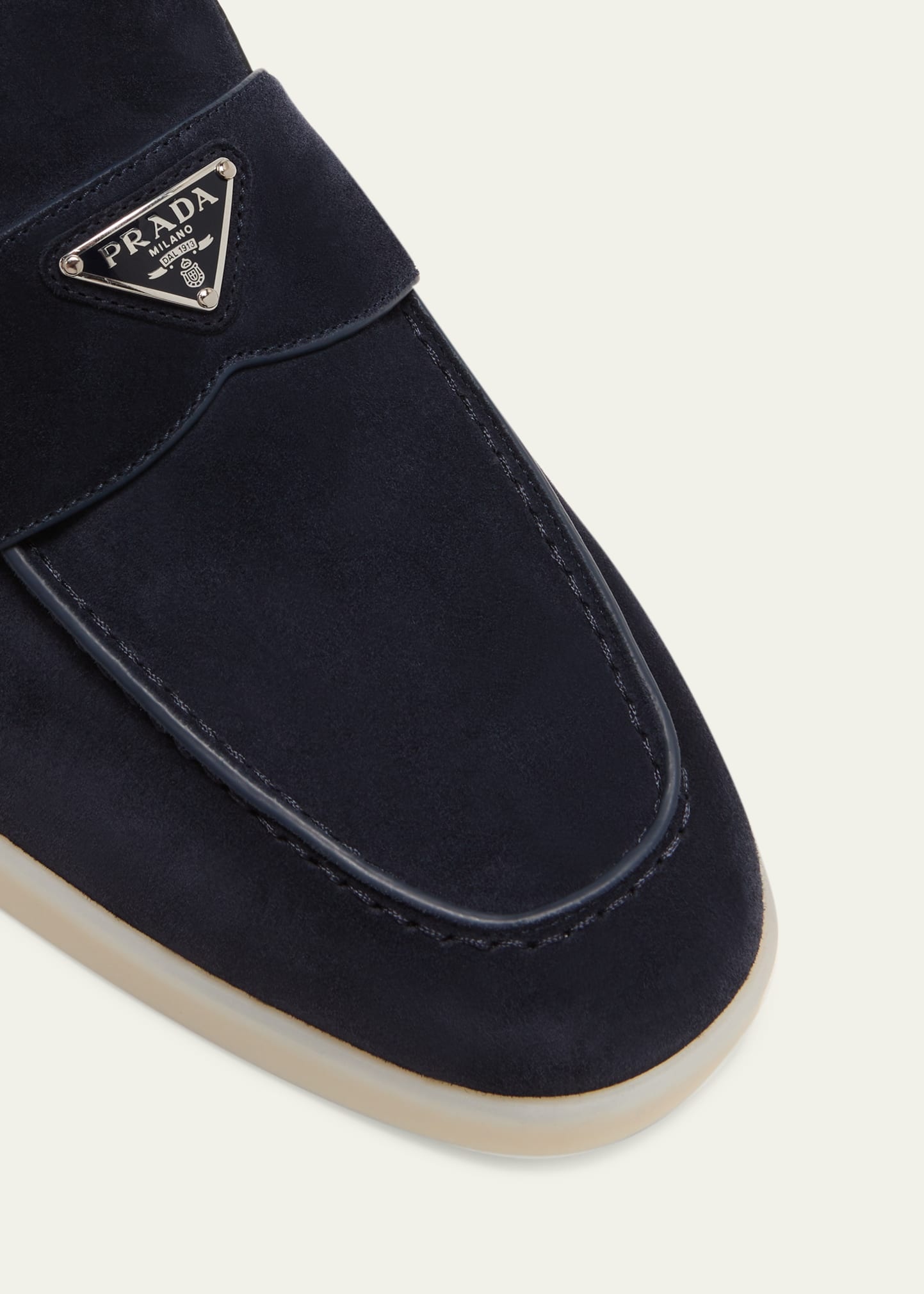 Men's Saint Tropez Triangle Logo Suede Loafers - 3