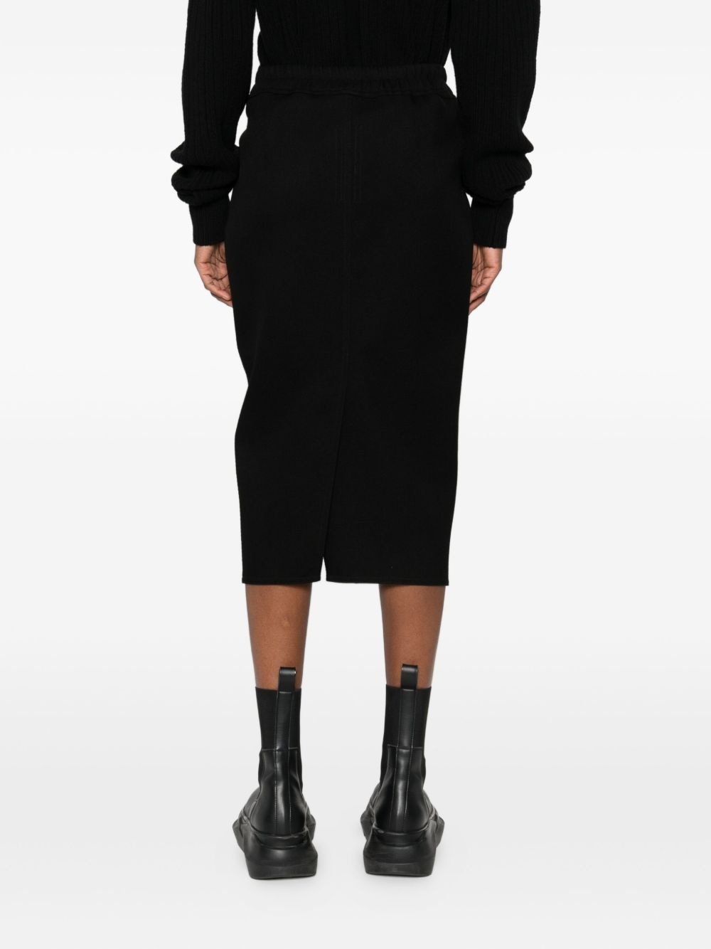 zip-front drawstring midi skirt - 4