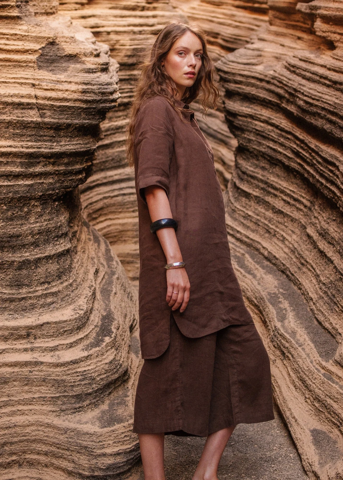 LEONIE Linen Shirt Dress - 1