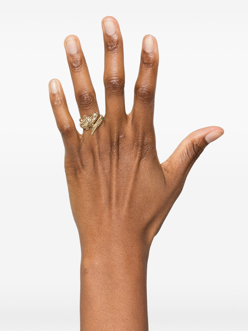 Yvonne Léon 9K Gold Bague Crocodile Diamond Ring outlook