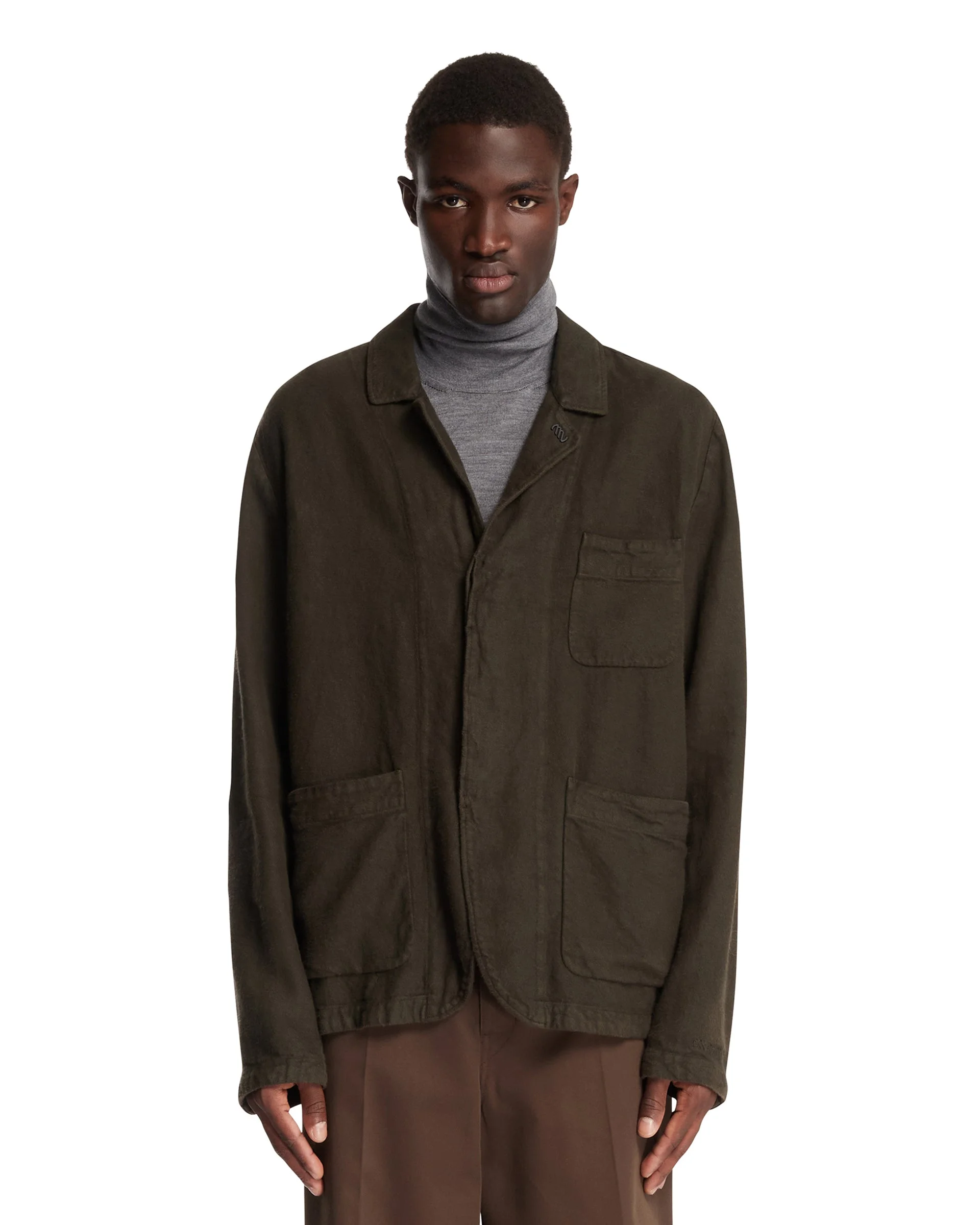 Green Linen Blazer - 1