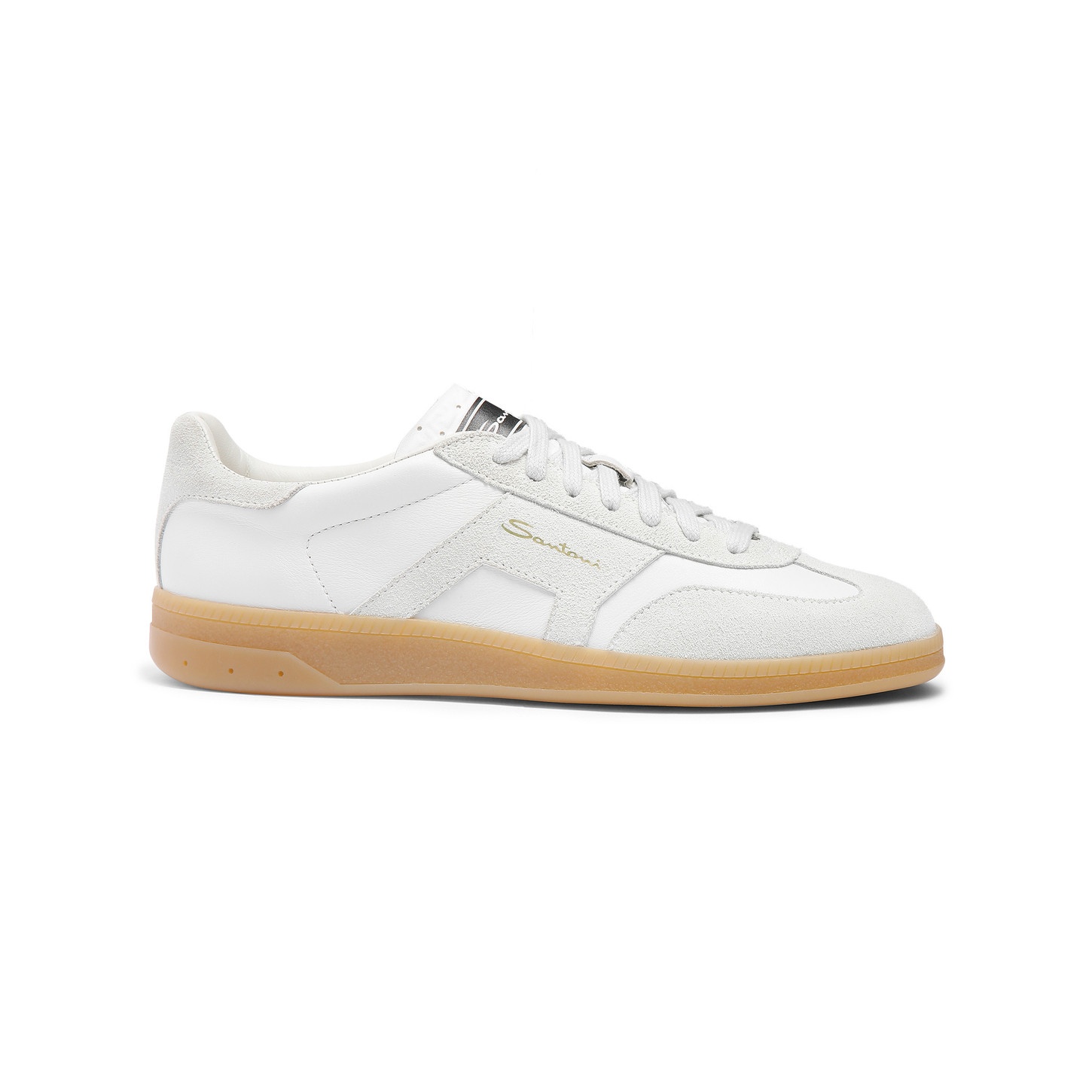 Women's white tumbled leather DBS Oly sneaker - 1