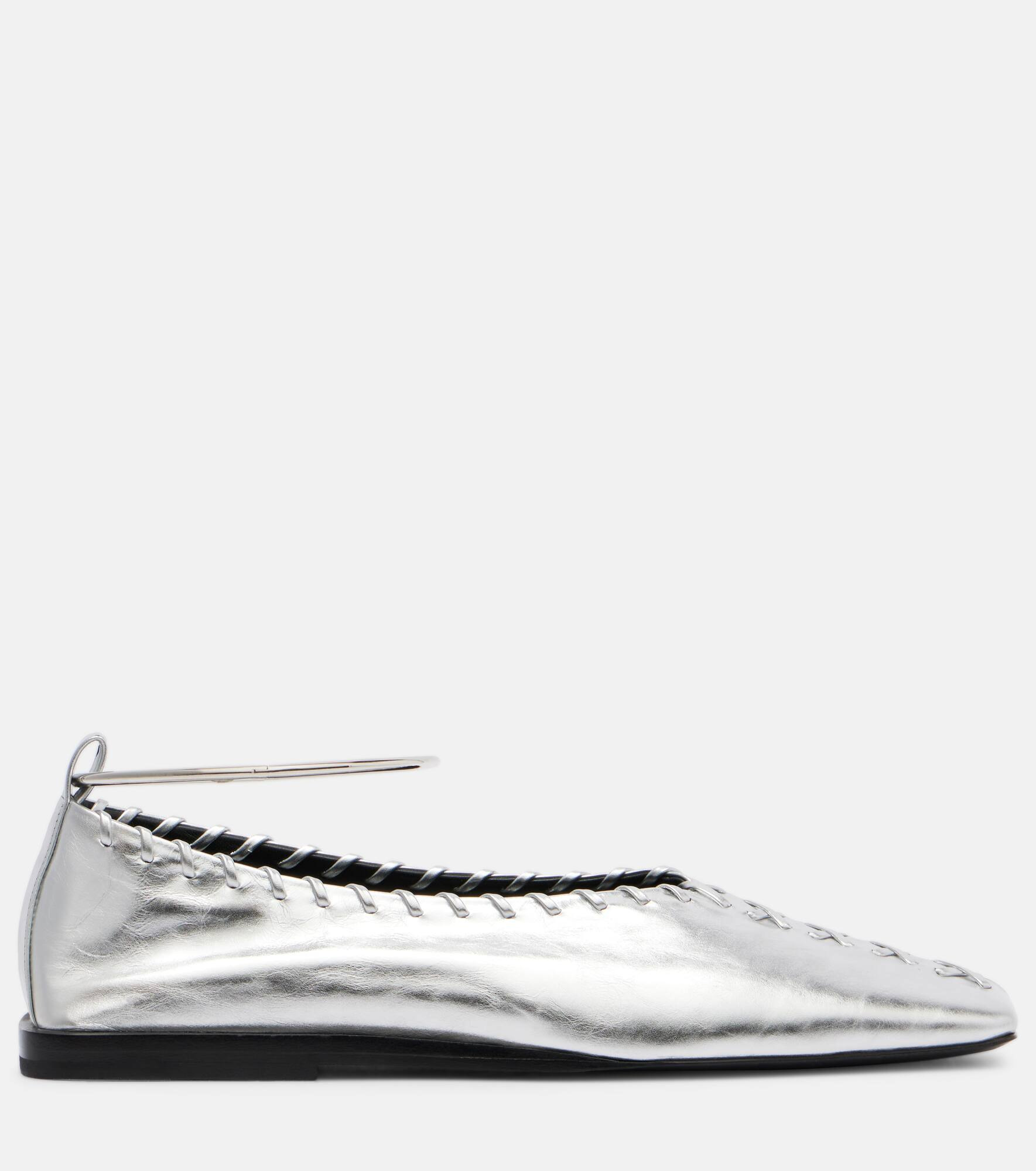 Leather ballet flats - 4