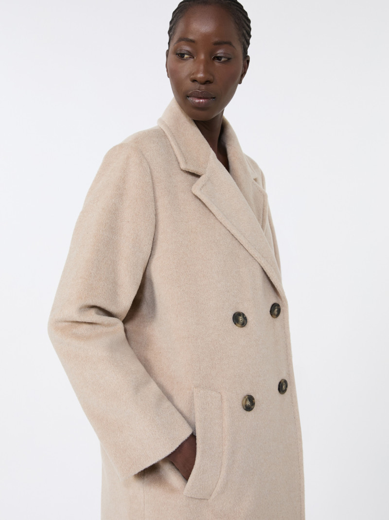 ZUFOLO Double-breasted coat in wool and alpaca 5