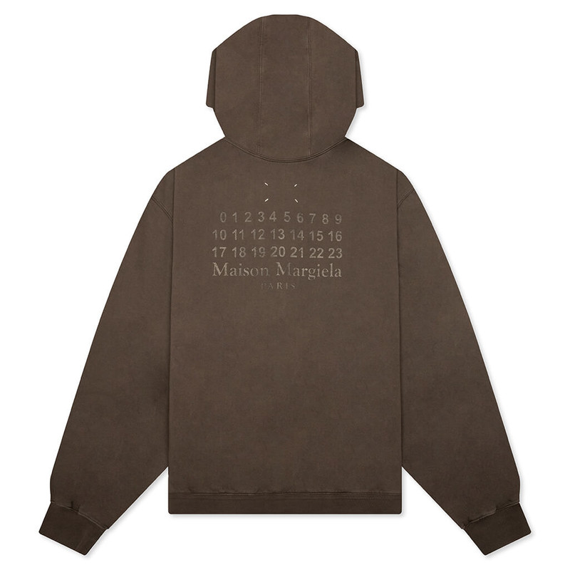 Maison Margiela ZIP-UP SWEAT HOODIE - MINK outlook
