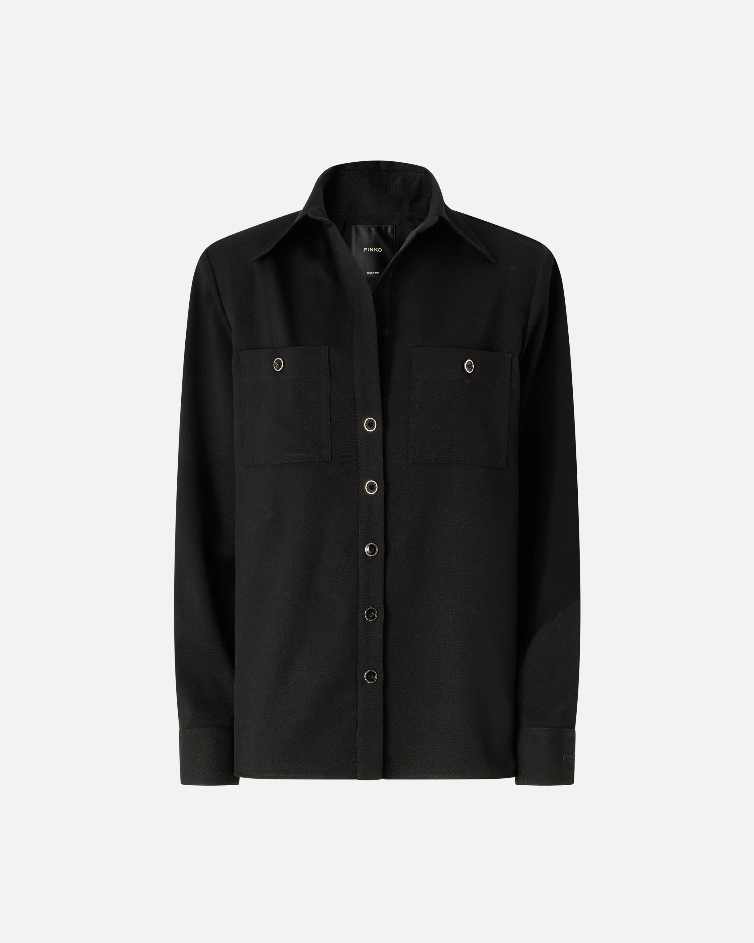 STRETCH OVERSHIRT WITH POCKETS - 1