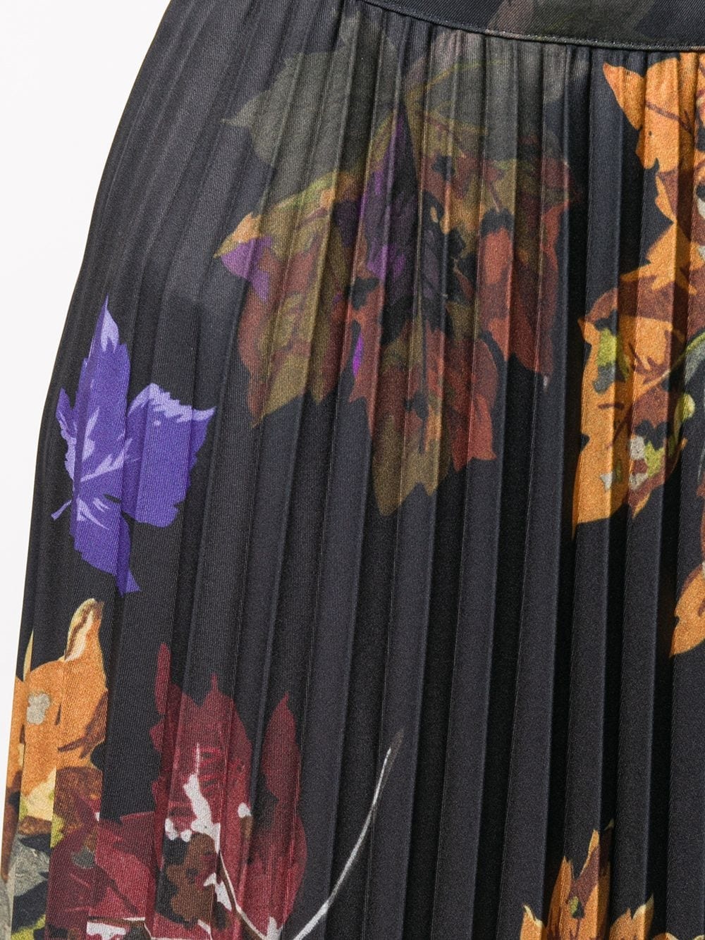 floral print pleated midi skirt - 5