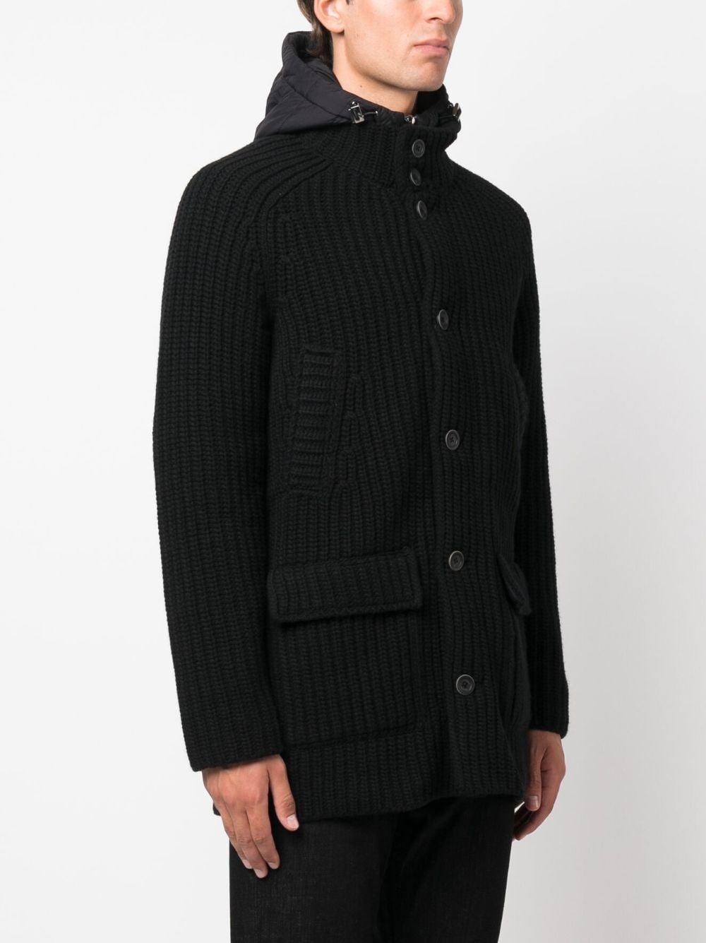 knitted hooded jacket - 3