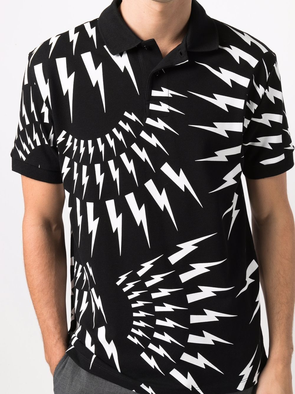 Thunder Bolt-print polo shirt - 5