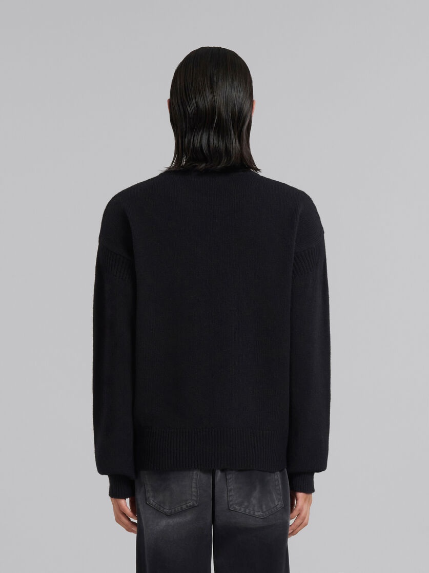 Marni SHETLAND WOOL LOGO CREWNECK SWEATER | REVERSIBLE