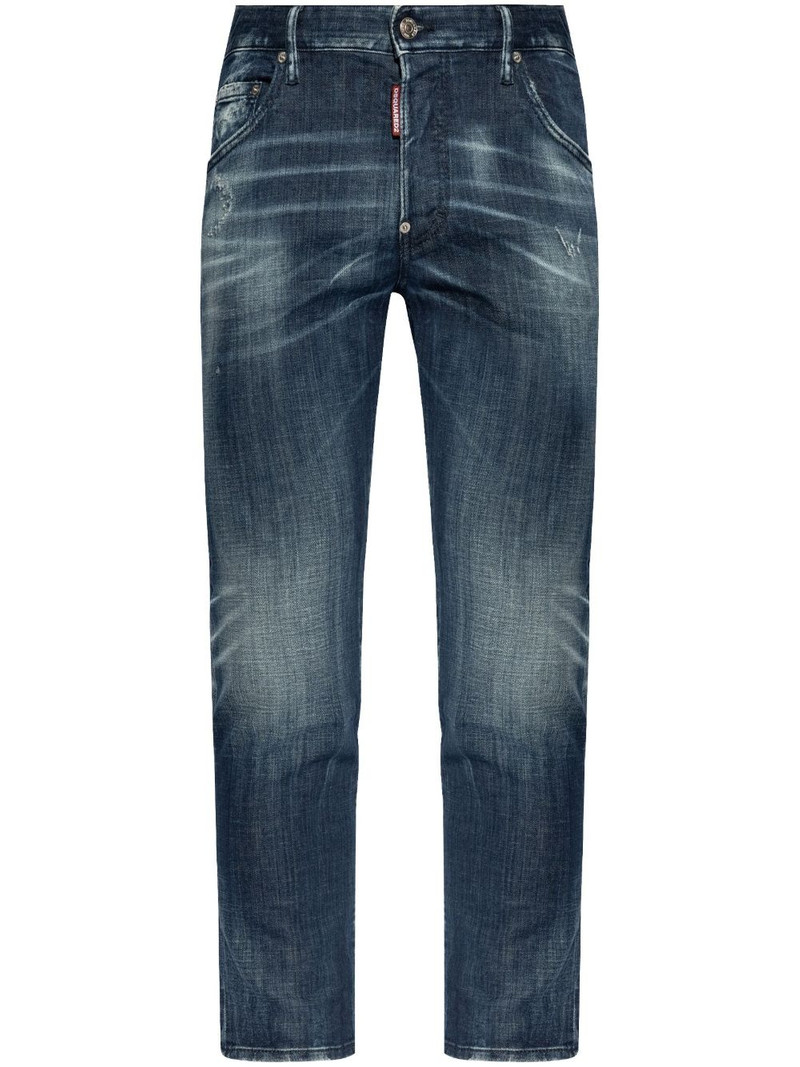 whiskering-effect skinny jeans 1