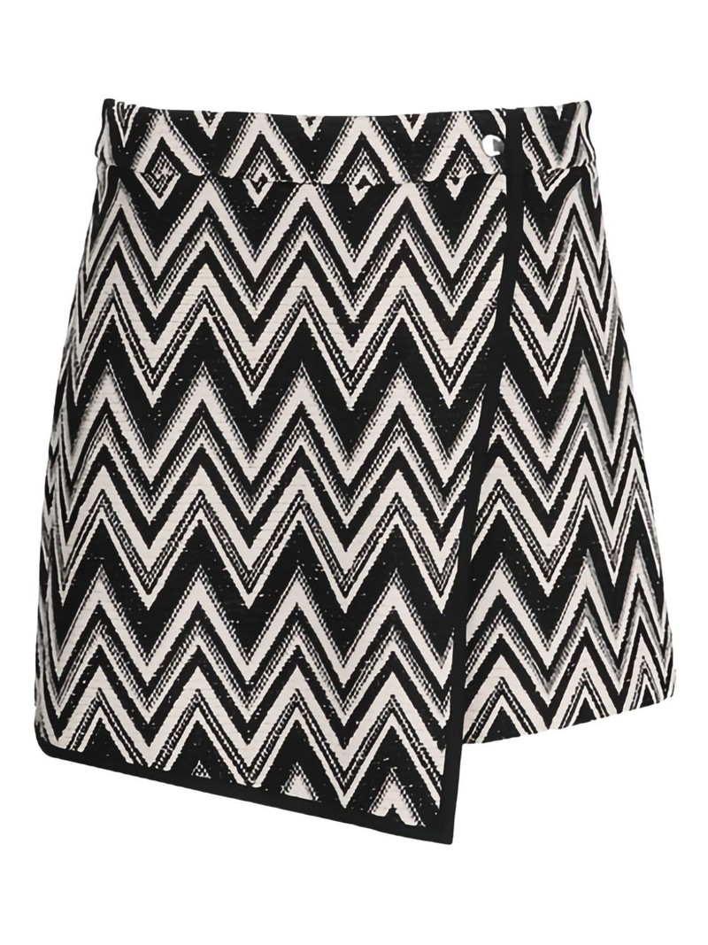 BOSS Tijaca zigzag asymmetric mini skirt outlook