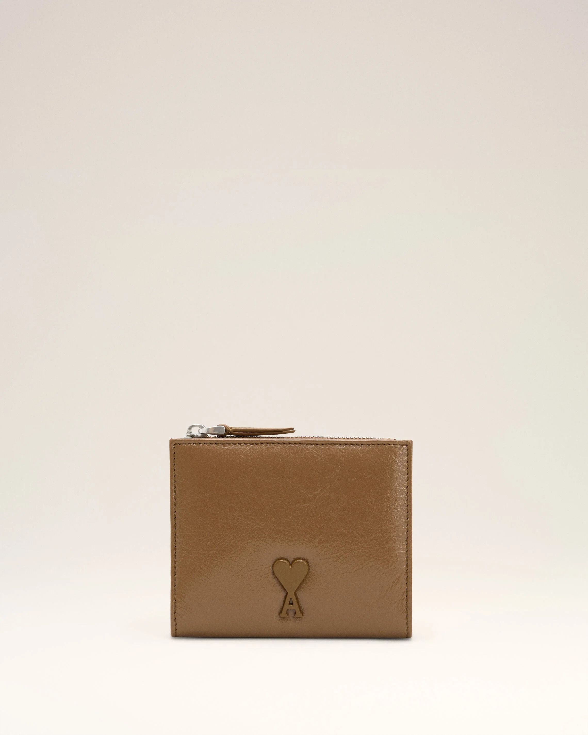 BROWN SMOOTH LEATHER VOULEZ VOUS FOLDED WALLET - 1