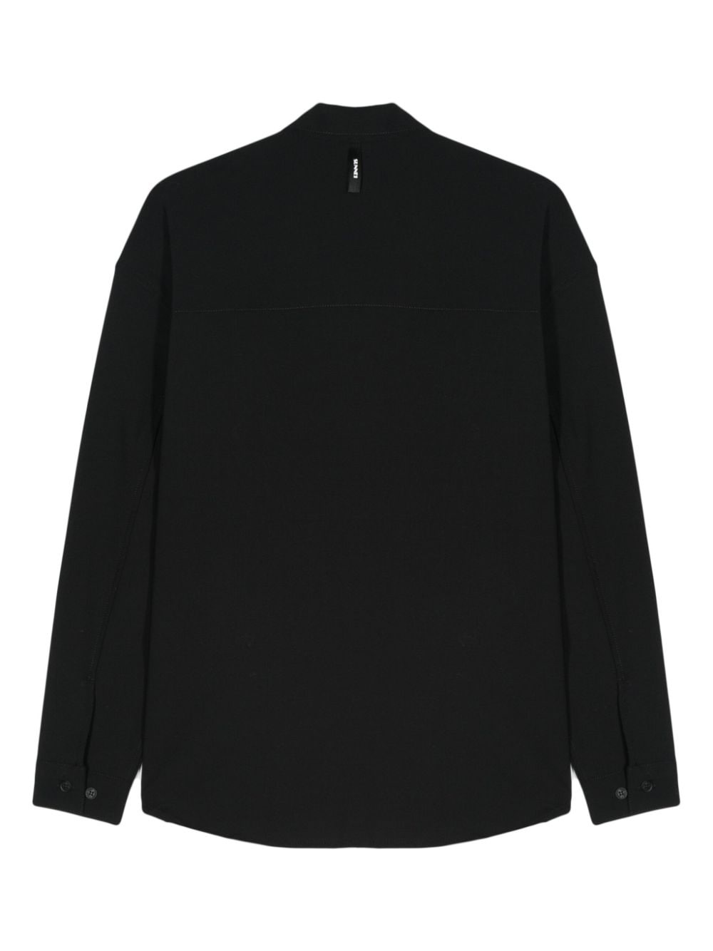 logo-tag knitted shirt - 2