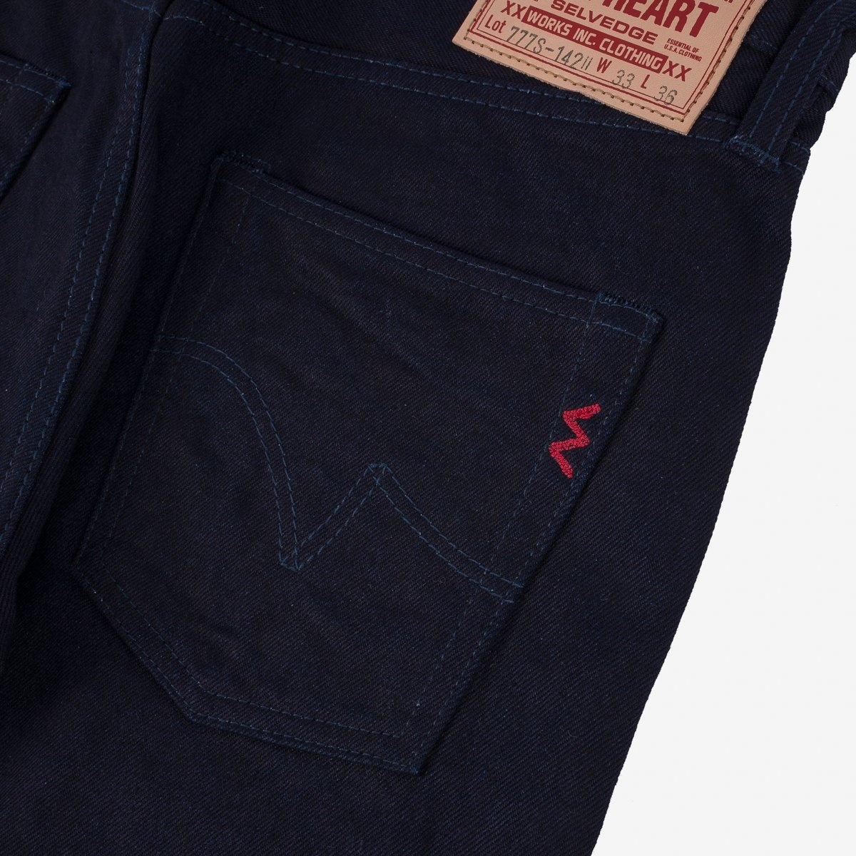 IH-777S-14ii 14oz Selvedge Denim Slim Tapered Cut Jeans - Indigo/Indigo - 7