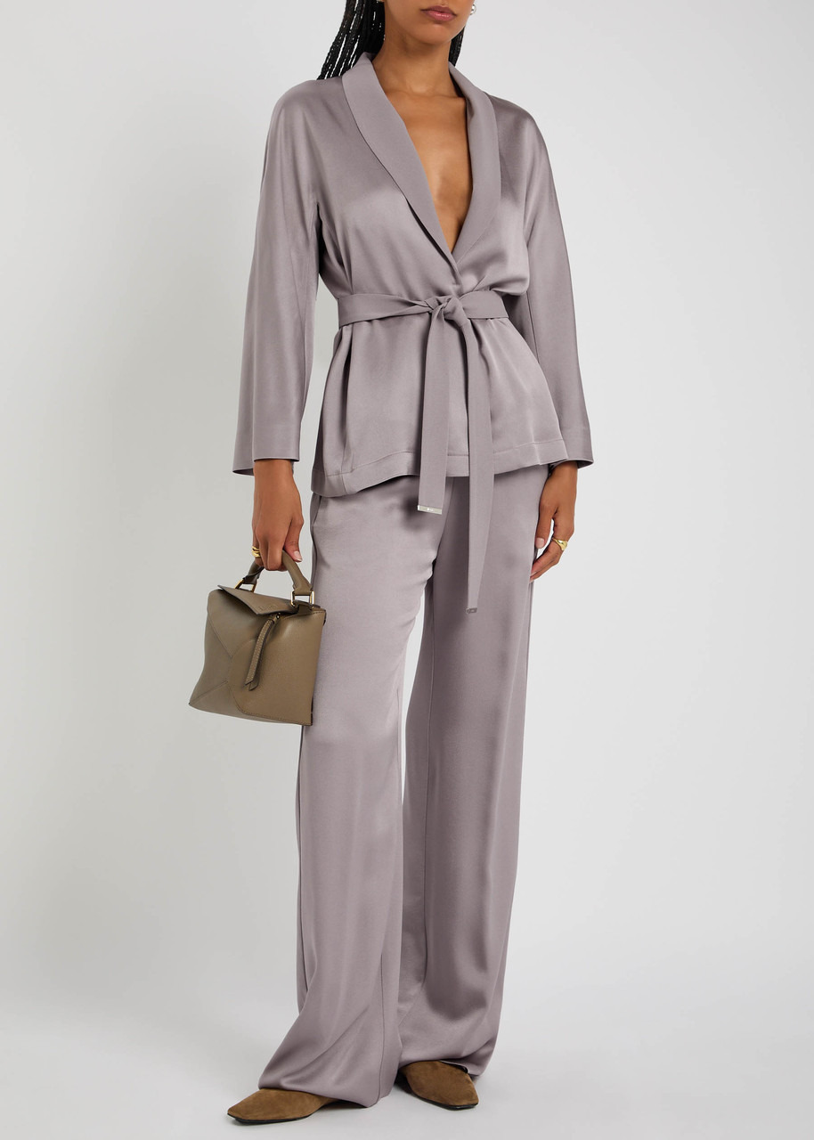 Herno Wide-leg Crepe de Chine Trousers - 4
