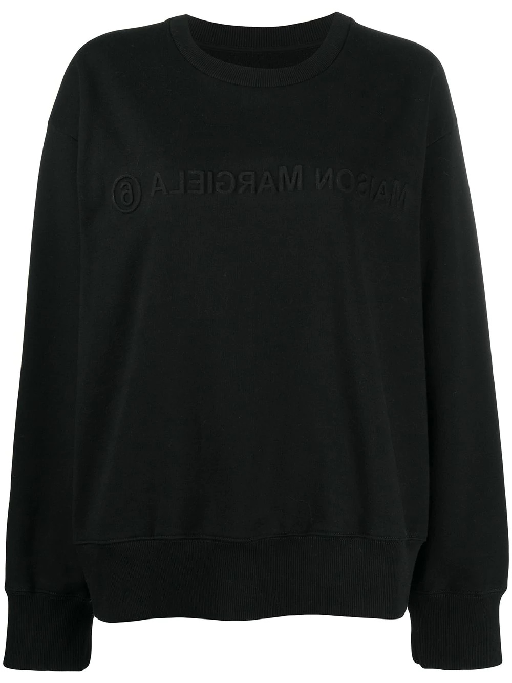 embossed logo sweatshirt - 1