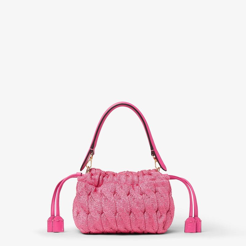 Mamma Baguette Small Fuchsia cable-knit mini-bag 3