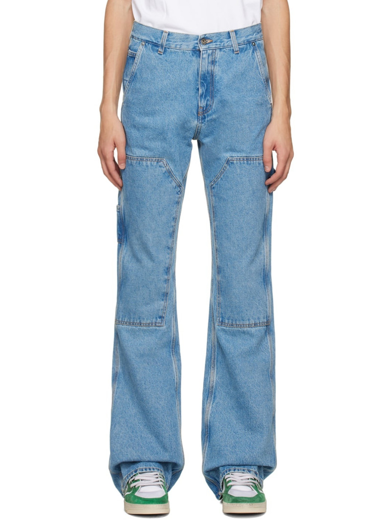 wide-leg panelled jeans 1