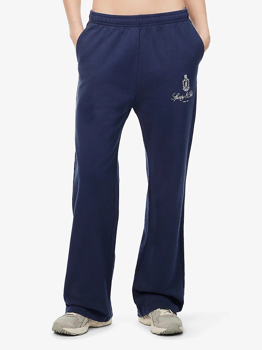 Ivy embroidered-branding cotton-jersey jogging bottoms - 3