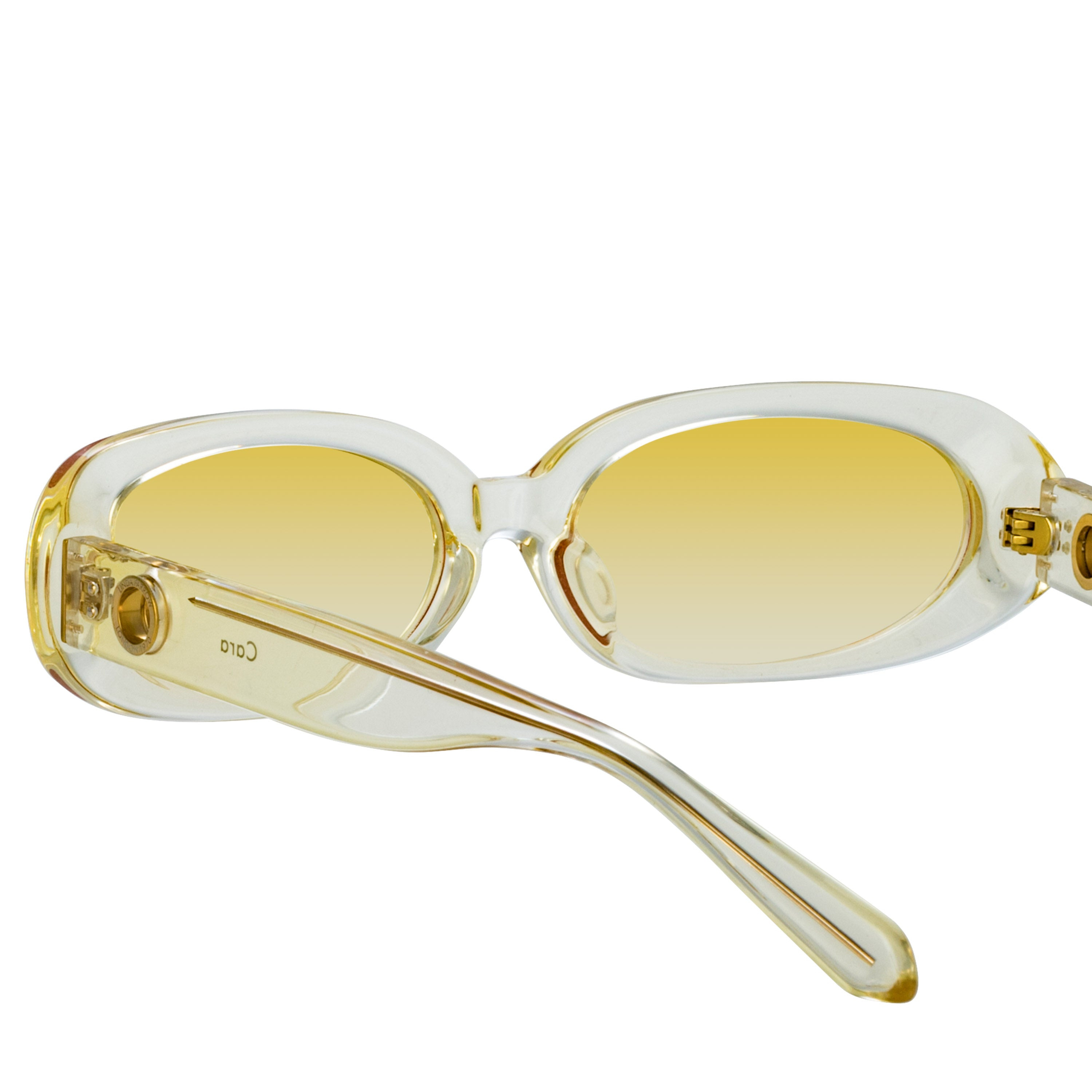 CARA OVAL SUNGLASSES IN YELLOW - 5
