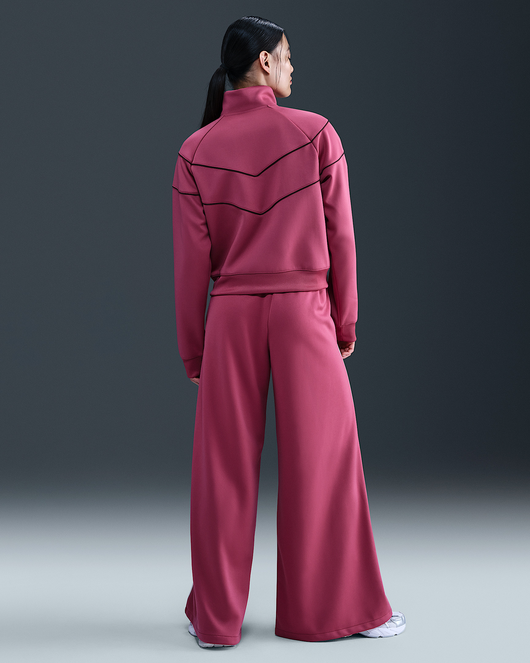 Nike Sportswear Women's Mid-Rise Wide-Leg Track Pants - 4