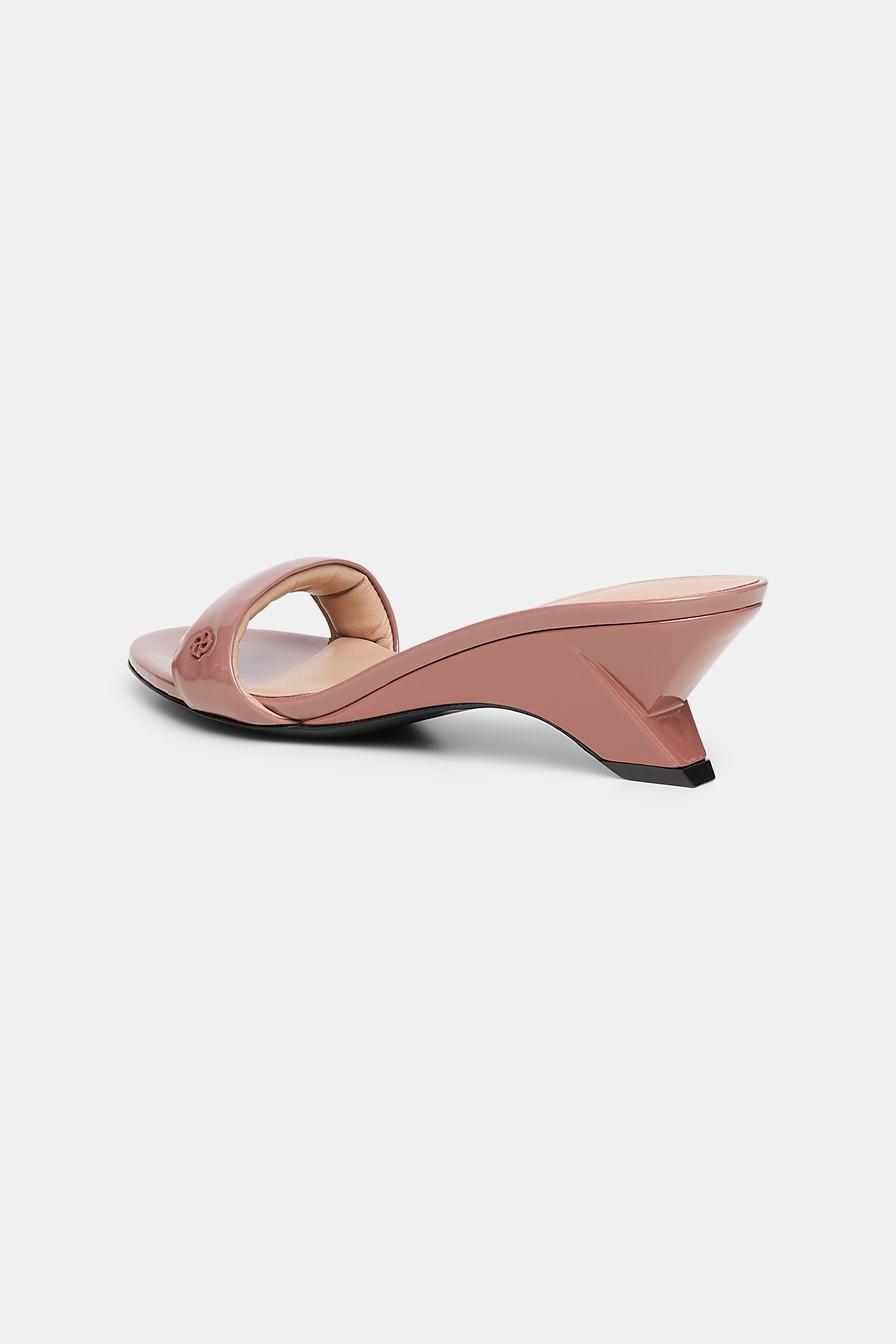 GLOSSY SHINE wedge mule - 7