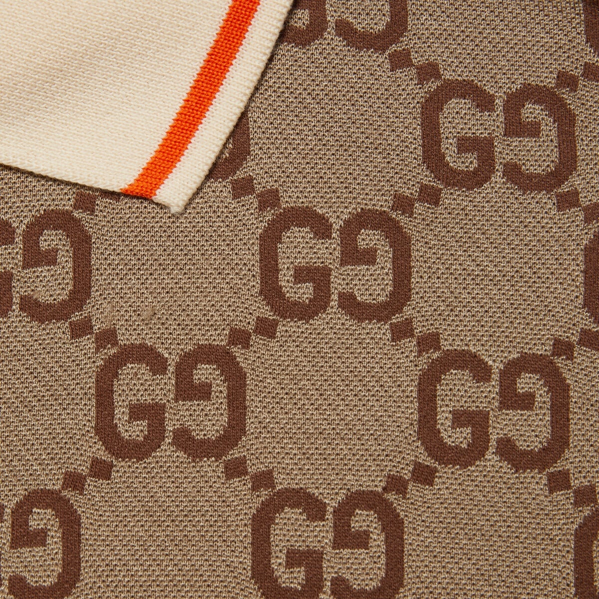 GG cotton silk polo shirt - 4