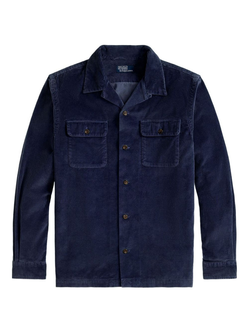 patch-pockets long sleeve shirt 1