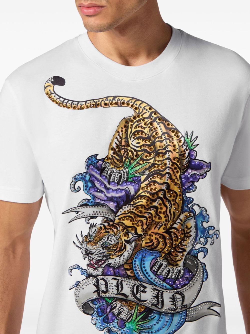 Tattoo-print cotton T-shirt - 5