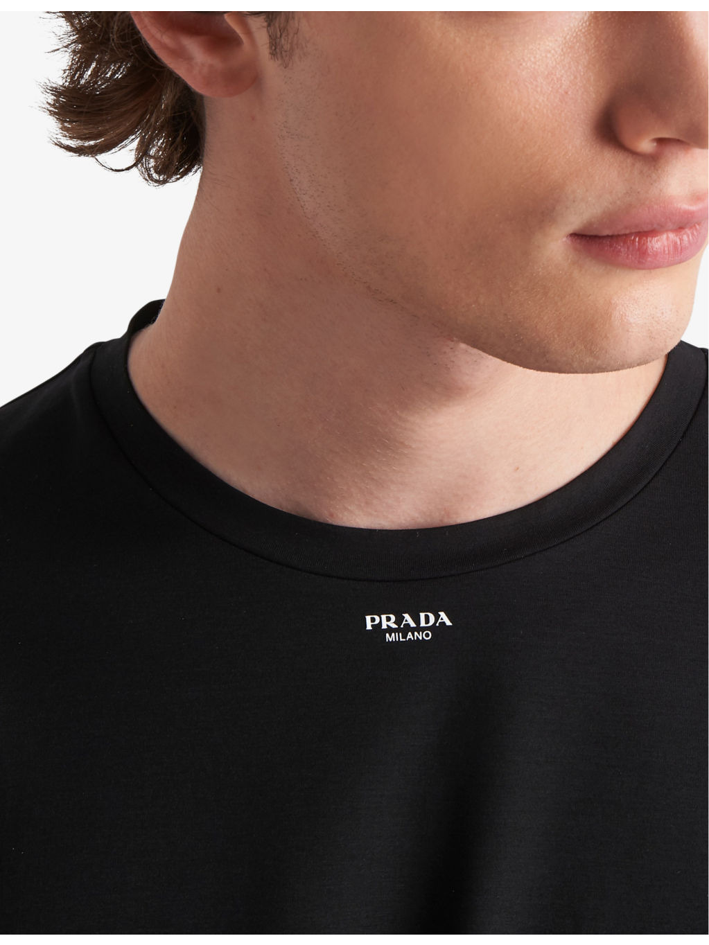 Logo-print crewneck stretch-cotton T-shirt - 4