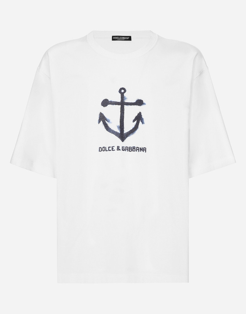 Short-sleeved Marina-print T-shirt - 1