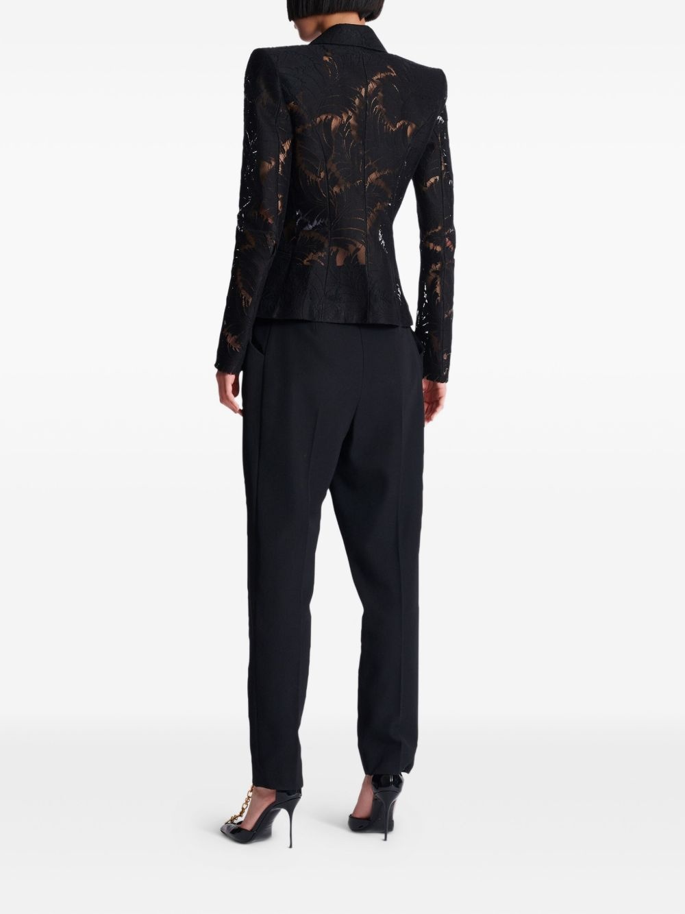 lace fitted jacket - 4