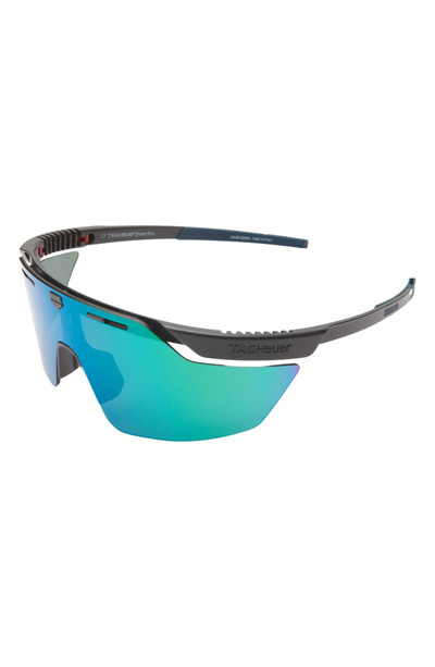 TAG Heuer Shield Pro 228mm Sport Sunglasses in Matte Black /Green Mirror outlook