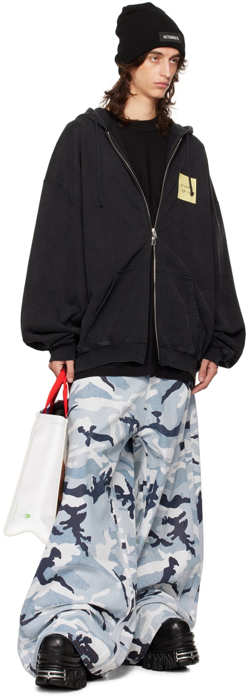 Blue Camo Big Shape Jeans - 4