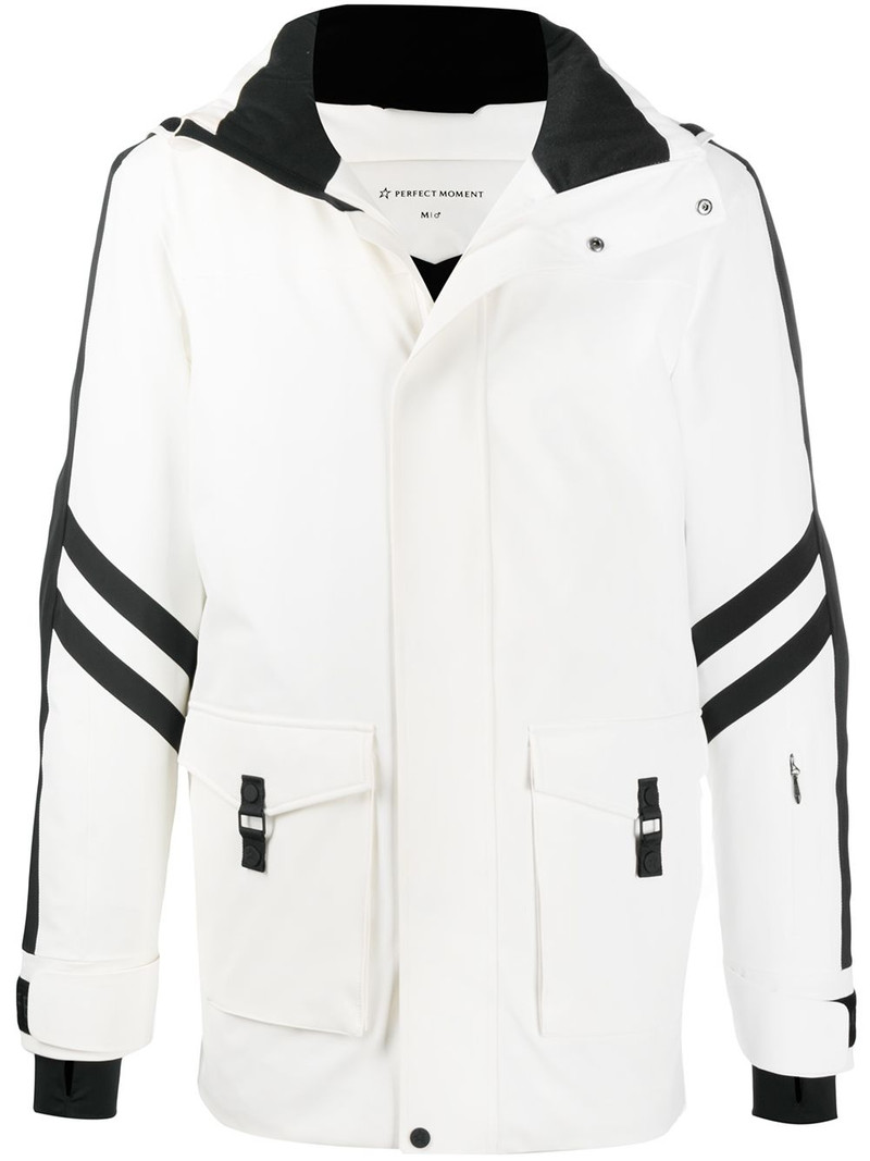side stripe detail hooded jacket 1