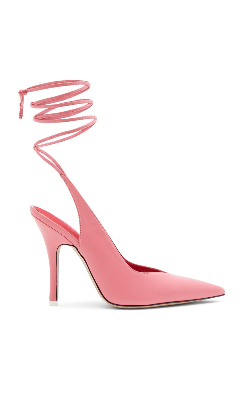 Venus Lace-Up Leather Pumps pink 1