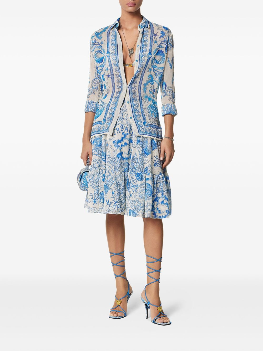 Underwater Barocco crêpe shirt - 2