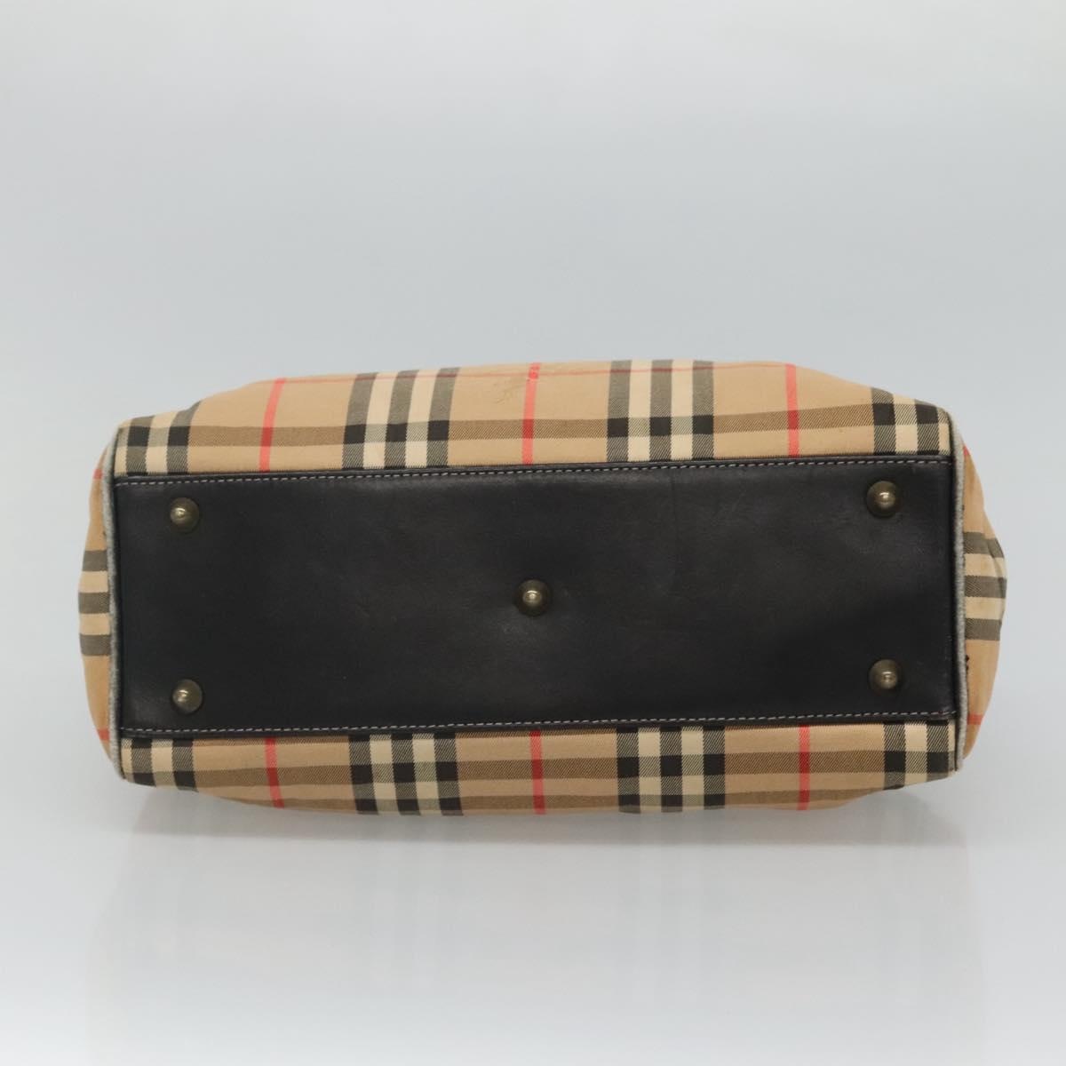 Burberry Nova Check Hand Bag Canvas Beige - 5