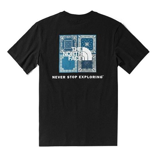 THE NORTH FACE Short Sleeve Bandana Square T-Shirt 'Black' NF0A4UDW-JK3 - 2