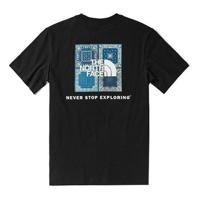 The North Face THE NORTH FACE Short Sleeve Bandana Square T-Shirt 'Black' NF0A4UDW-JK3 outlook