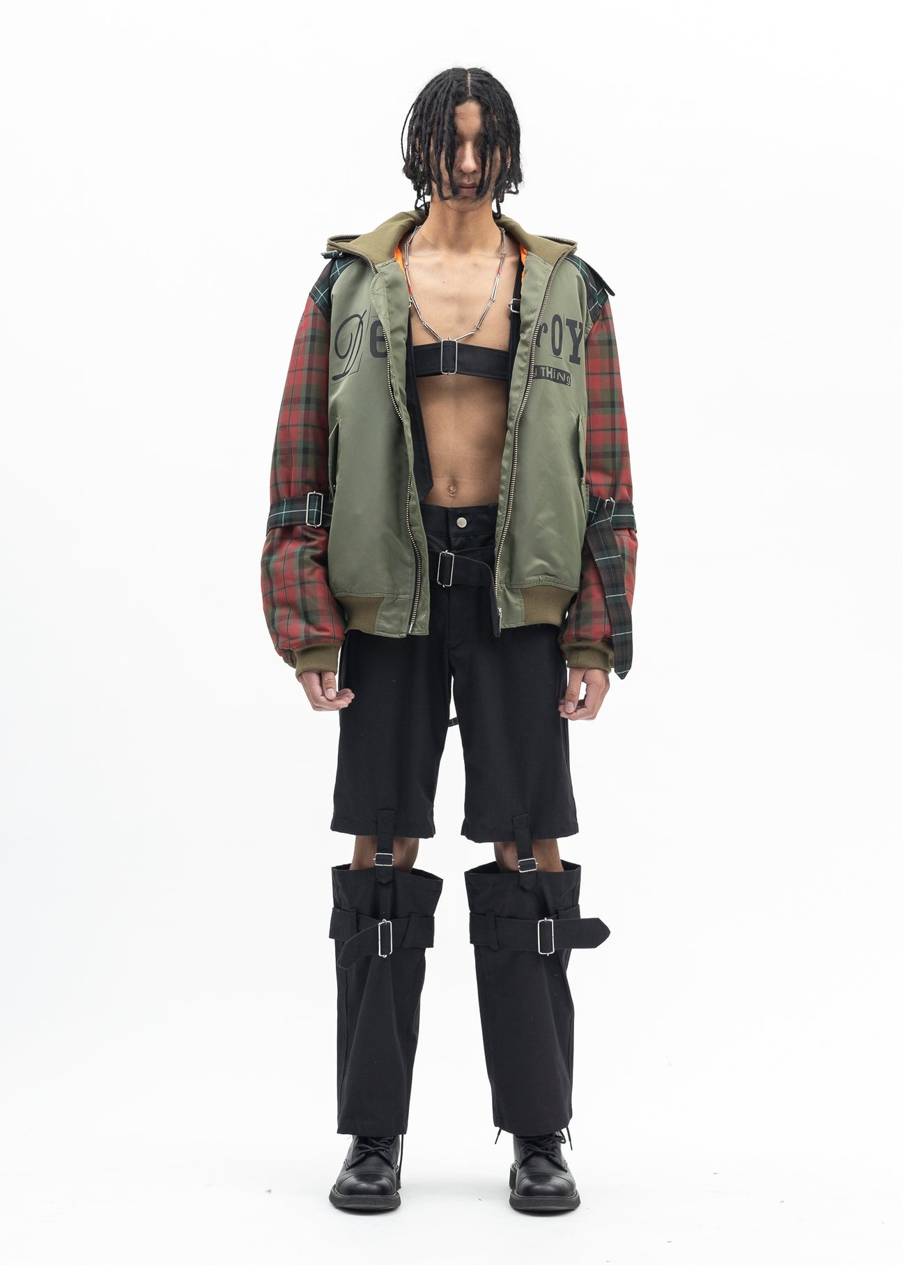 KHAKI GREEN BONDAGE MA-1 JACKET - 6