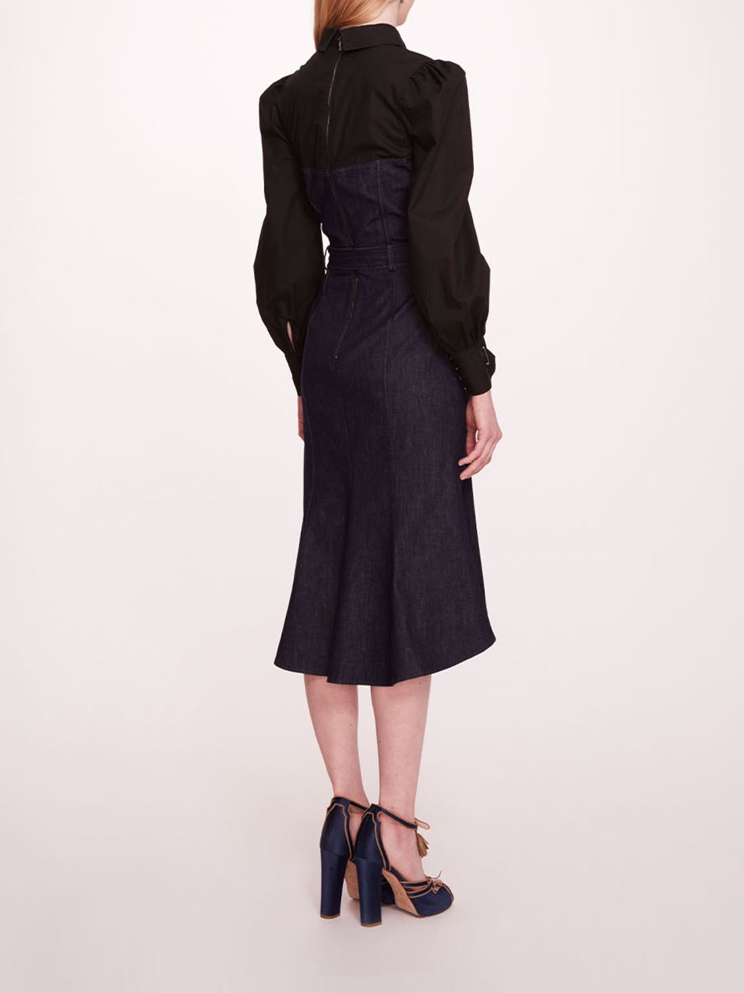 DENIM POPLIN SHIRT DRESS - 2