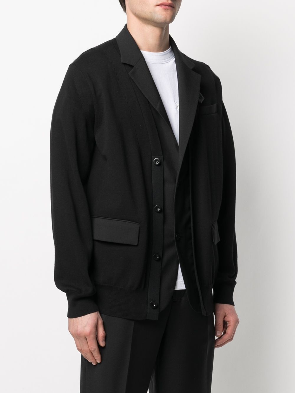 layered button-front cardigan - 3