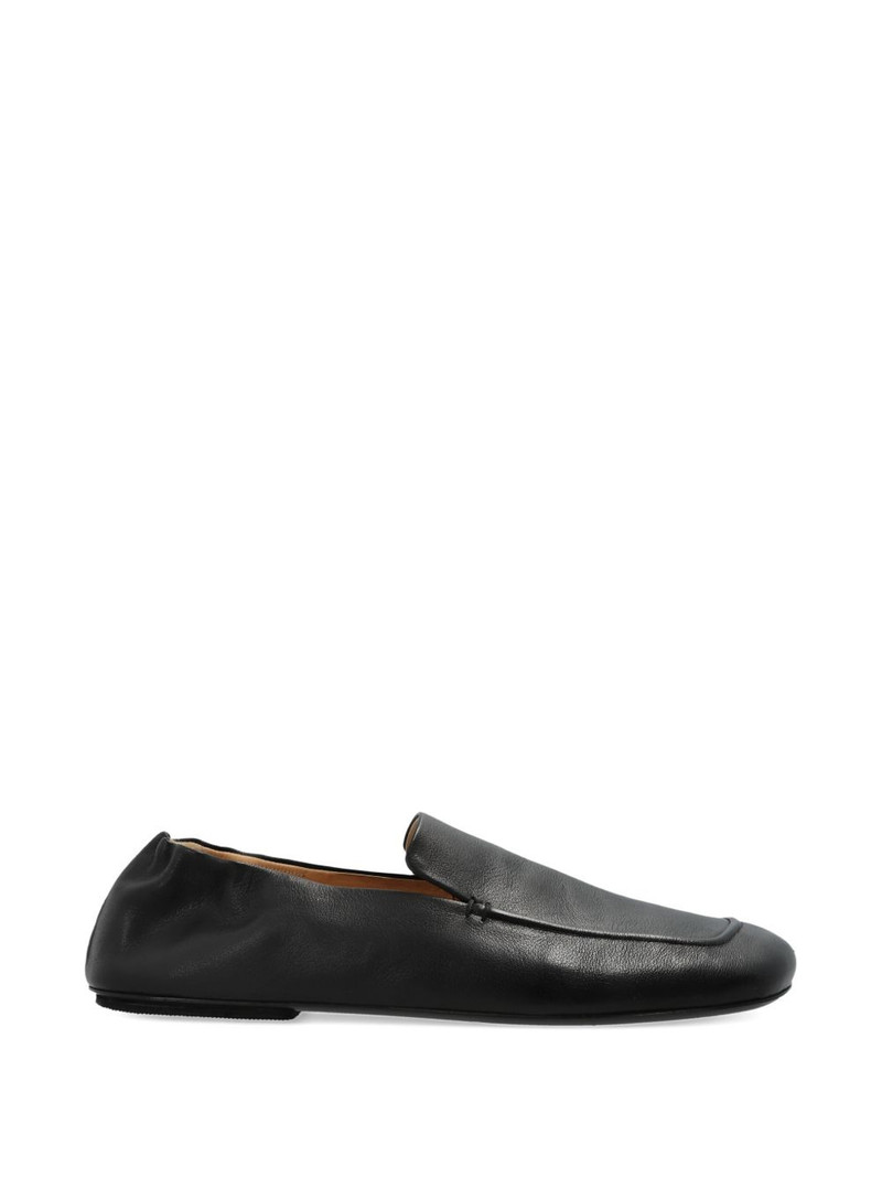 gathered leather loafers 1