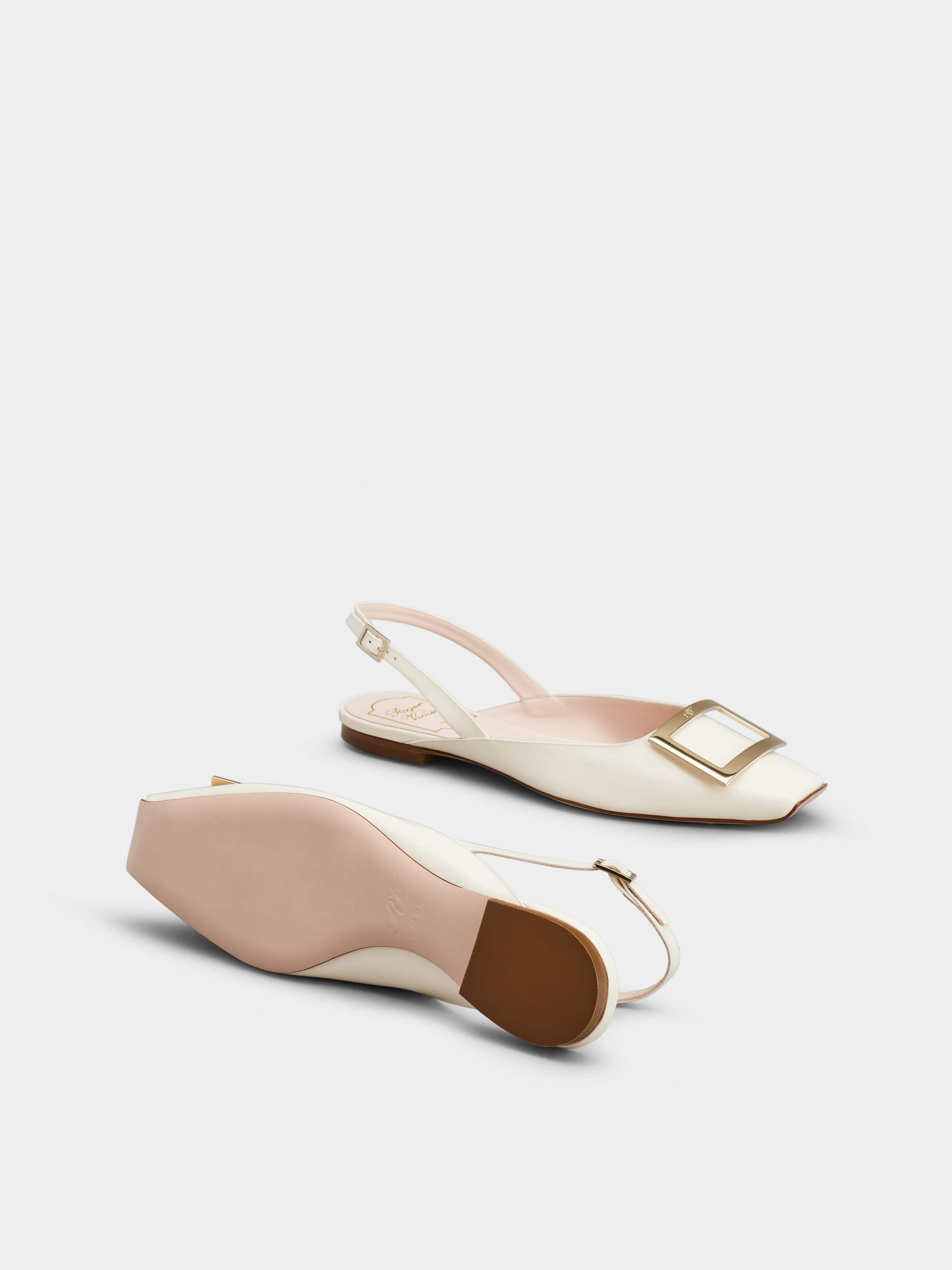 Trompette Metal Buckle Slingback Ballerinas in Patent Leather - 6