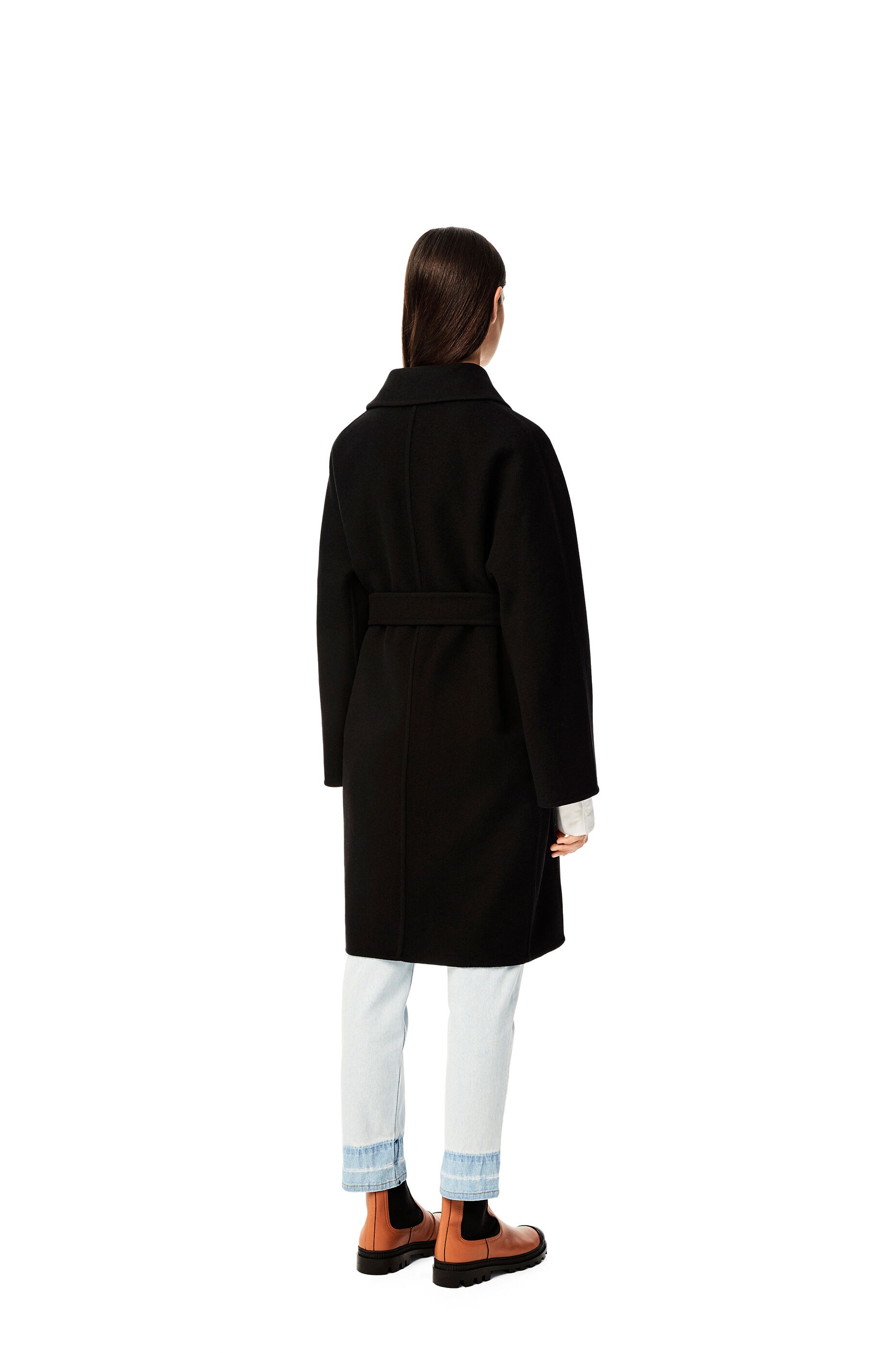 Belted coat in wool and cashmere - 4