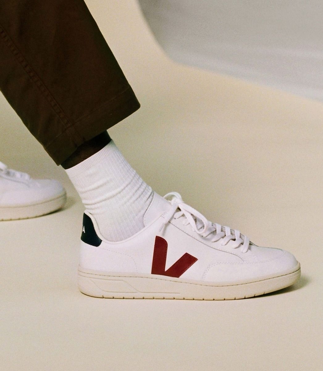 V-12 LEATHER WHITE MARSALA NAUTICO - 4