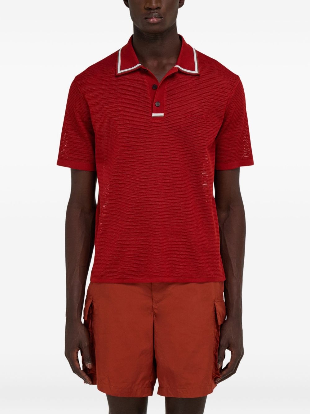 logo-embroidered polo shirt - 3