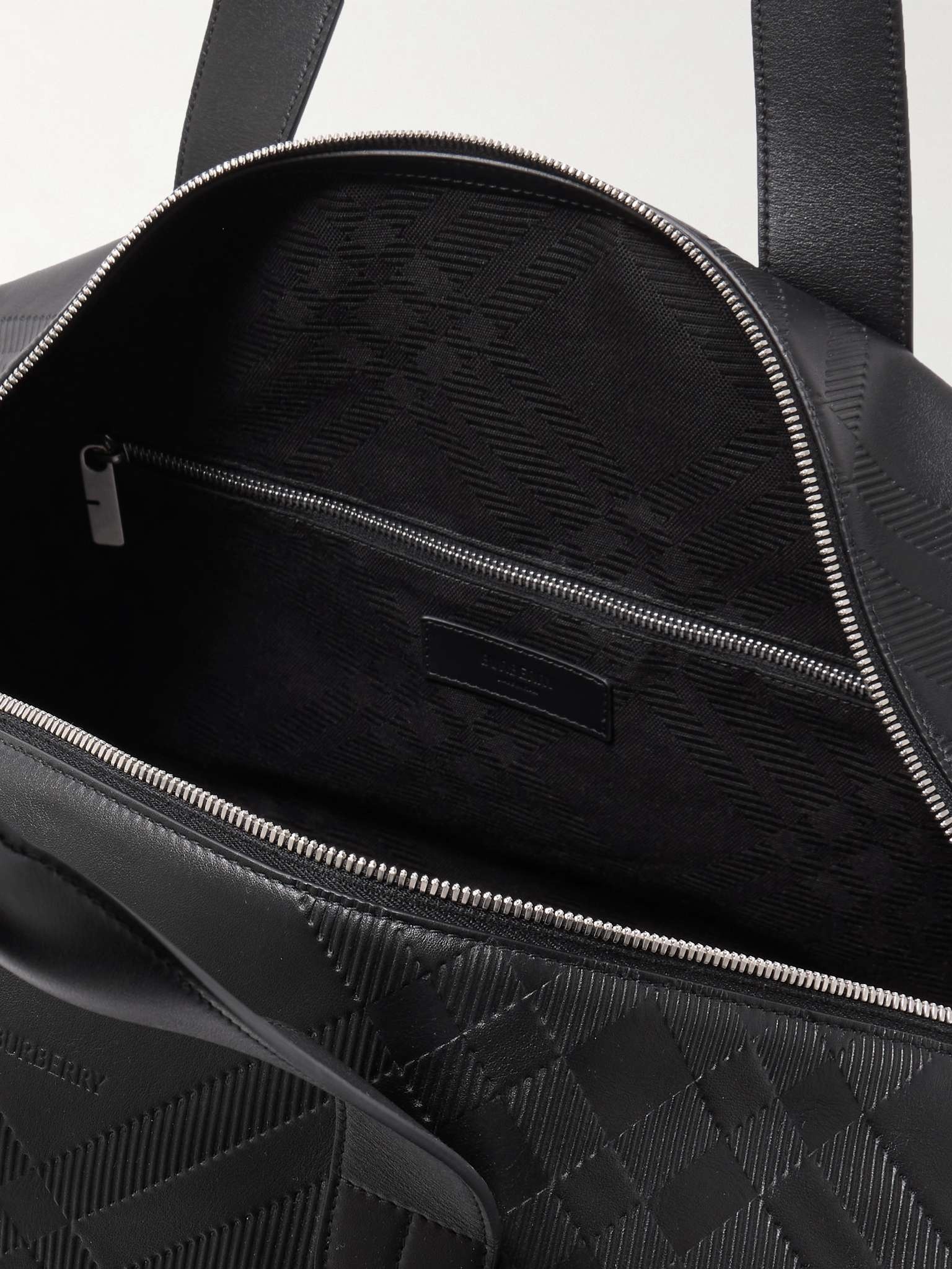 Embossed Full-Grain Leather Weekend Bag - 3
